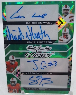 WARD,HORTON,GEORGE,BROWN 2024 MULTIGRAPHICS QUARTET QUAD AUTOGRAPHS #1/5 - Image 1 of 3
