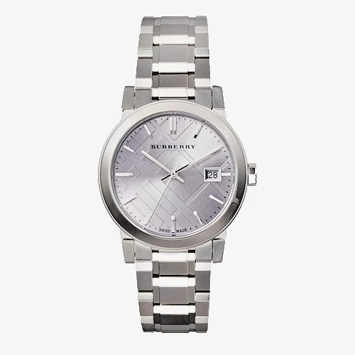 Burberry The City Grey Dial Stainless Steel Ladies Watch BU9143