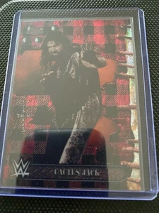 Cactus Jack 2025 Topps Chrome WWE x Cactus Jack Red & Black Refractor Flannel - Picture 1 of 2