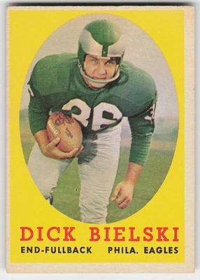 1958 Topps #111 Dick Bielski FOOTBALL Philadelphia Eagles - Image 1 of 2