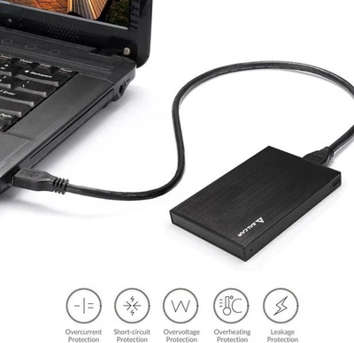 Seagate 2,5 Zoll SSHD 1TB (ST1000LM014) + Salcar USB 3.0 Festplattengehäuse - Bild 1 von 4