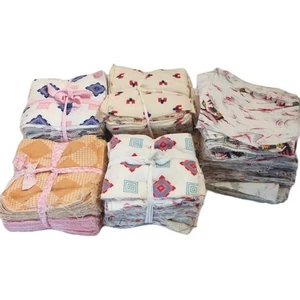 Flannel Cotton Quilting Fabric Pre-Cut Squares 4" VTG Aztec Southwest Lot - Picture 1 of 16