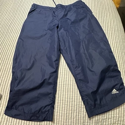 Adidas Men's XL Navy Capri Track Pants Mesh lined, Lightweight Athletic Fit - Image 1 of 4