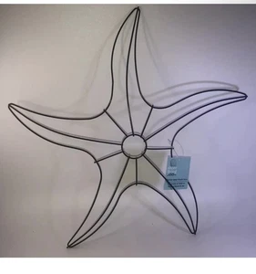 Shore Living STARFISH 15” Forma de marco de corona de metal hágalo usted mismo Decoración Malla Arpillera Playa- - Imagen 1 de 1