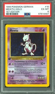 Pokemon Base Set 1st Edition GERMAN Mewtwo Mewtu 10/102 PSA 6 - Picture 1 of 1