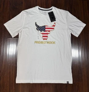 Camisa Bandera Under Armour Project Rock RWB Blanca Para Hombre Talla M *NUEVA* 1383312-100 - Imagen 1 de 6