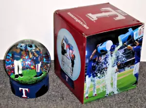 2018 TEXAS RANGERS CELEBRATION SNOW GLOBE BASEBALL ANDRUS ODOR COOLER CONFETTI - Picture 1 of 2