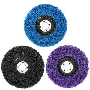 3 PCS 4-1/2"x7/8"Strip Disc Stripping Wheel Clean Remove Paint Coating Rust Weld - Picture 1 of 6