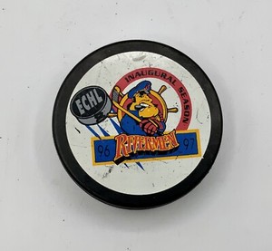 Vintage Peoria Rivermen ECHL Inaugural Season Hockey Puck /ah
