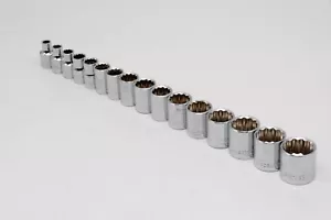 Crescent 16 Piece 3/8 Drive 12 Point Standard Metric Socket Set - Picture 1 of 4