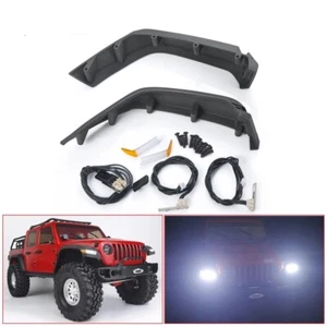 Front Fender With LED Lights For 1/10 Axial SCX10 III AXI3007 Jeep Wrangler RC - Picture 1 of 7