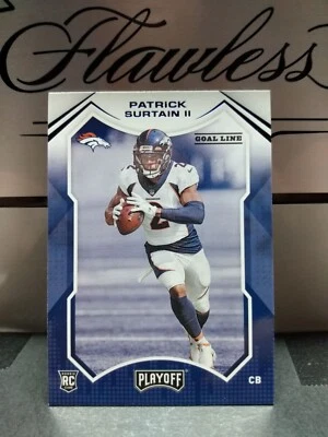 2021 Panini Playoff RC Patrick Surtain II sharp RC #244 SP Blue Holo Goal Line - Image 1 of 2