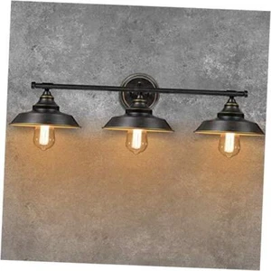 Farmhouse Bathroom Vanity Wall Light Fixture Dark Industrial Rustic Bronze - Picture 1 of 8
