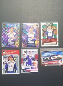 2023 Donruss Racing Denny Hamlin 6 Card Lot + 2 Time Daytona 500 Winner Decal - Picture 1 of 5