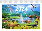 NEW WALL CALENDAR 2024 12 months. For boys with unique pictures dinosaurs. Vista