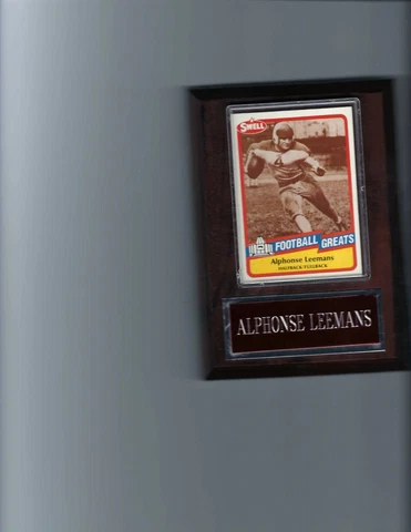 ALPHONSE LEEMANS PLAQUE NEW YORK GIANTS NY FOOTBALL NFL   C Cover