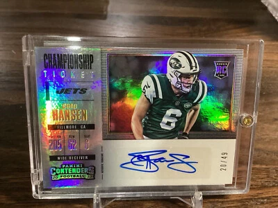 2017 Panini Contenders Championship Ticket #275 Chad Hansen Autographs 20/49 - Image 1 of 2