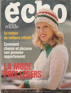 ECHO DE LA MODE N°37 du 14 septembre 1975 mode vintage patron robe chasuble - Bild 1 von 3