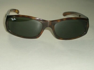 RAY BAN RB4093 TORTOISE G15 UV GREEN/NEUTRAL GRAY SLEEK WRAP SUNGLASSES w/CASE - Image 1 of 4