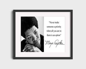 Maya Angelou Autograph Promo Print - Inspirational Quote Poster - Picture 1 of 6