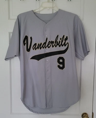 VTG Sports Belle Vanderbilt Commodores Baseball Jersey #9 Size 42 Gray/Black/Gld Cover