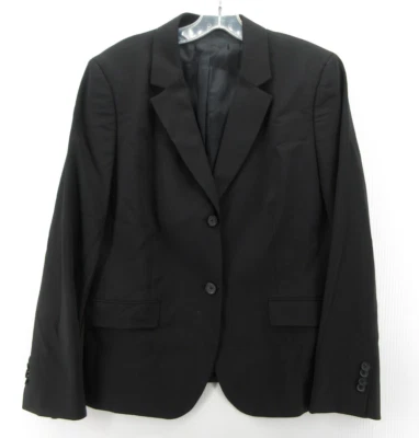Brooks Brothers Blazer Women 16 Black Tollegno 1900 Wool Jacket Preppy Italy * - Image 1 of 4