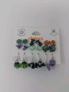 Halloween Earrings Claire's 9 Pairs Stud/Hook Glow in the Dark - Picture 1 of 3