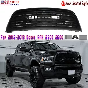 For 2013-2018 Dodge Ram 2500 3500 Front Grille LTD Style Black Grille W/ Letters - Picture 1 of 8