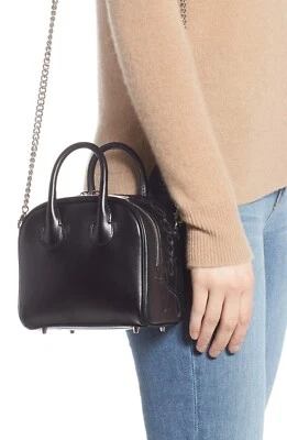 New Christian Louboutin Mary Jane Nano Top Handle Black Leather Messenger Bag - Image 1 of 4