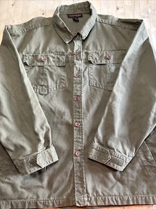 Ice City Herren Denim Canvas Grün Jacke Größe 3XL 100% Baumwolle Scheunenmantel - Bild 1 von 14