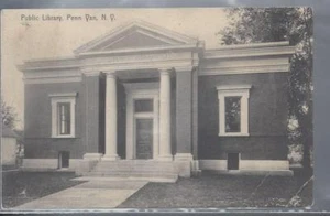 Vintage Penn Yan NY PUBLIC LIBRARY Rotograph Co Postcard image #800 - Picture 1 of 2
