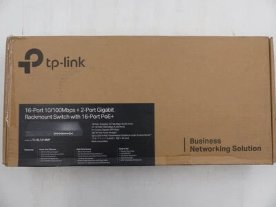 TP-LINK TL-SL1218MP 16-PORT RACKMOUNT SWITCH 1760500186 - Image 1 of 4