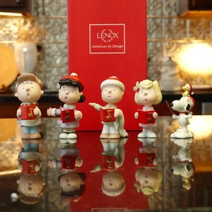 LENOX PEANUTS CHRISTMAS CAROLING Sally Snoopy Charlie Brown Lucy Linus w/Box - Picture 1 of 24