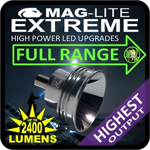 MAGLITE LED UPGRADE CONVERSIONS 2400LM GLOBE BULB TORCH FLASHLIGHT ALL MODELS AU - Picture 1 of 117