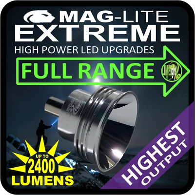 MAGLITE LED UPGRADE CONVERSIONS 2400LM GLOBE BULB TORCH FLASHLIGHT ALL MODELS AU - Bild 1 von 4