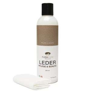 Furnicare Ledercreme für Pflege & Schutz + Tuch für Glattleder 250ml (59,80€/1L) - Bild 1 von 1