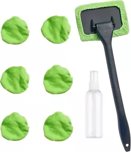 6PCS Windshield Cleaning Tool Car Window Cleaner with 5 Reusable and Washable Mi - Picture 1 of 1
