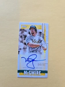 2023 Topps Rip Mini Mark McGwire Auto 04/50 Oakland A's Athletics A1 - Picture 1 of 6