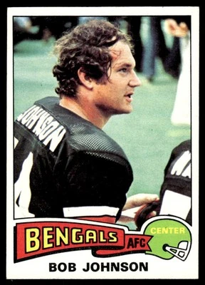 1975 Topps Football Card Bob Johnson Cincinnati Bengals #412 EX-MT - Image 1 of 2