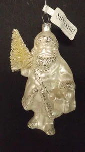 Nuevo Papá Noel de cristal Silvestri con adorno de árbol 20130699 como nuevo con etiqueta - Imagen 1 de 5