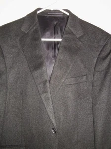 BA381- BNWOT Arnold Brant PURE CASHMERE DARK GRAY BLAZER - 42R - Picture 1 of 6