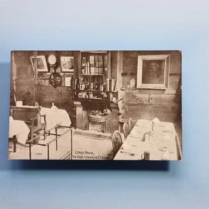 London Postcard C1910 England Ye Old Cheshire Cheese Pub Chop Room - Picture 1 of 2