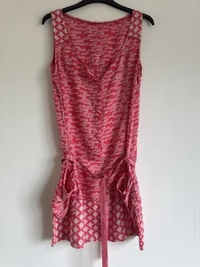 White Stuff Pink Patterned Summer Dress Size 8 - Picture 1 of 5