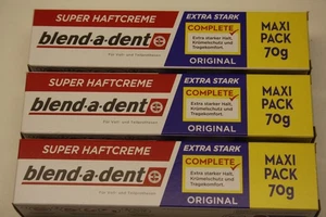 3x Blend a dent Complete Haftcreme ORIGINAL Prothesen Haftmittel MAXIPACK 3x70g - Bild 1 von 3