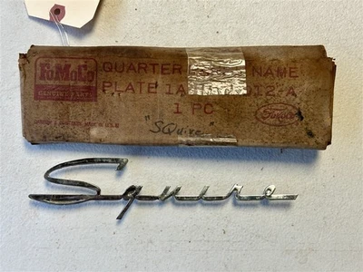 BONITO 1951 1952 1953 1954 Ford "SQUIRE" carrocería moldeada emblema #1A-79210-12 Foto 1 de 3