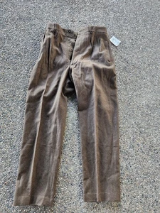 Rare New Old Stock Vtg French Army Pants Mens 34x32 Wool Military Trousers 50s - Picture 1 of 8