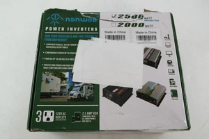 Inversor de potencia máxima Ngnwob negro 2500W pantalla digital entrada 12V DC 2000A - Imagen 1 de 6