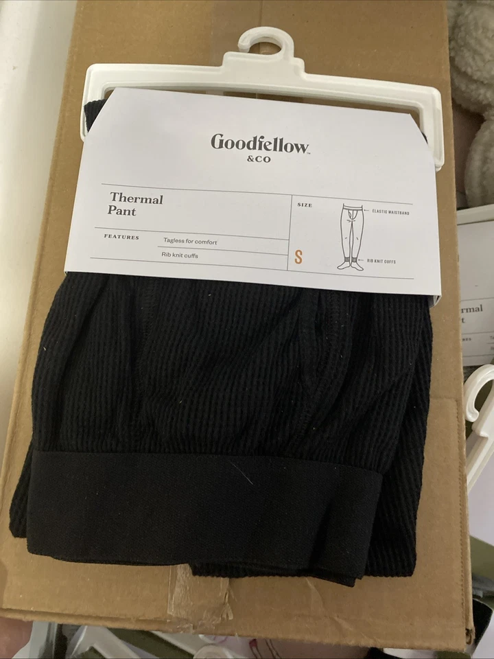 Men’s Black Thermal Pants Size S by Goodfellow & Co
