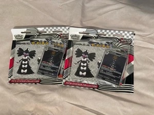2X Pokemon TCG Scarlet Violet White Flare 3Pk Blister Tech Sticker Packs - Picture 1 of 2