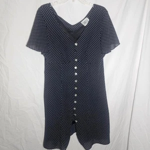 Minikleid Vintage 90er Jahre gepunktet Retro - Bild 1 von 5